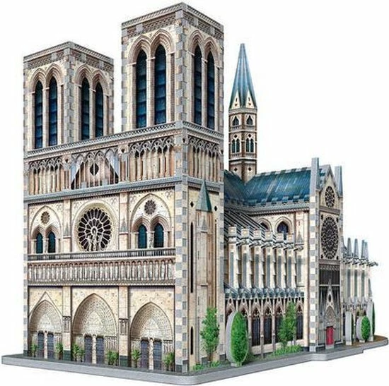 Wrebbit 3D Wrebbit Notre-Dame De Paris - 3D Puzzel - 830 Stuks 4 Wrebbit 3D Wrebbit Notre-Dame De Paris - 3D Puzzel - 830 Stuks - Afbeelding 2