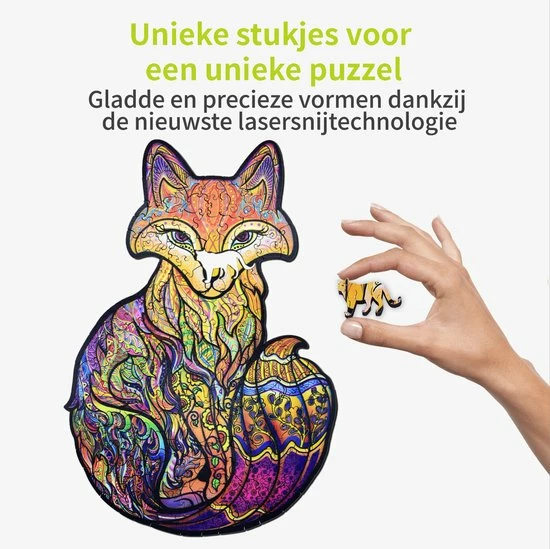 ACROPAQ Houten Puzzel Vos - 150 Stukjes, A4 Formaat 210 X 297 Mm, Puzzel Voor Kinderen En Volwassenen 4 ACROPAQ Houten Puzzel Vos - 150 Stukjes, A4 Formaat 210 X 297 Mm, Puzzel Voor Kinderen En Volwassenen - Afbeelding 2