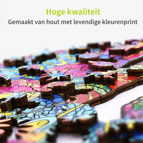 ACROPAQ Houten Puzzel Kameleon - 150 Stukjes, A4 Formaat 210 X 297 Mm, Puzzel Voor Kinderen En Volwassenen 6 ACROPAQ Houten Puzzel Kameleon - 150 Stukjes, A4 Formaat 210 X 297 Mm, Puzzel Voor Kinderen En Volwassenen - Afbeelding 4