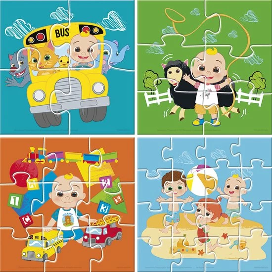 Bambolino Toys - Cocomelon 4 In 1 Puzzel - 4+6+9+16 Stukjes - Kinderpuzzel - Leren Puzzelen - Educatie Peuter Speelgoed -puzzel 3 Jaar En Ouder - Schoencadeautje Sinterklaas 4 Bambolino Toys - Cocomelon 4 In 1 Puzzel - 4+6+9+16 Stukjes - Kinderpuzzel - Leren Puzzelen - Educatie Peuter Speelgoed -puzzel 3 Jaar En Ouder - Schoencadeautje Sinterklaas - Afbeelding 2