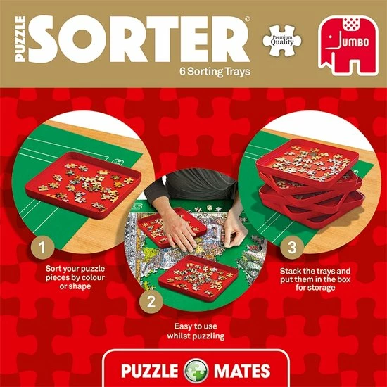 Jumbo Puzzle Mates Puzzle Sorter Puzzelsorteerder - Puzzelsorteerbak 10 Jumbo Puzzle Mates Puzzle Sorter Puzzelsorteerder - Puzzelsorteerbak - Afbeelding 8