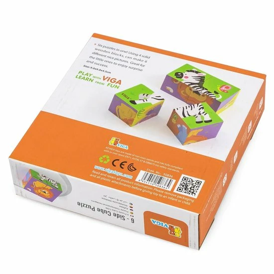 Vigatoys Viga Toys - Vormenpuzzel Blokken Safari 7 Vigatoys Viga Toys - Vormenpuzzel Blokken Safari - Afbeelding 5