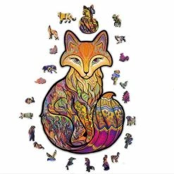 Exporteren puzzels winkel 24 ACROPAQ Houten Puzzel Vos - 150 Stukjes, A4 Formaat 210 X 297 Mm, Puzzel Voor Kinderen En Volwassenen