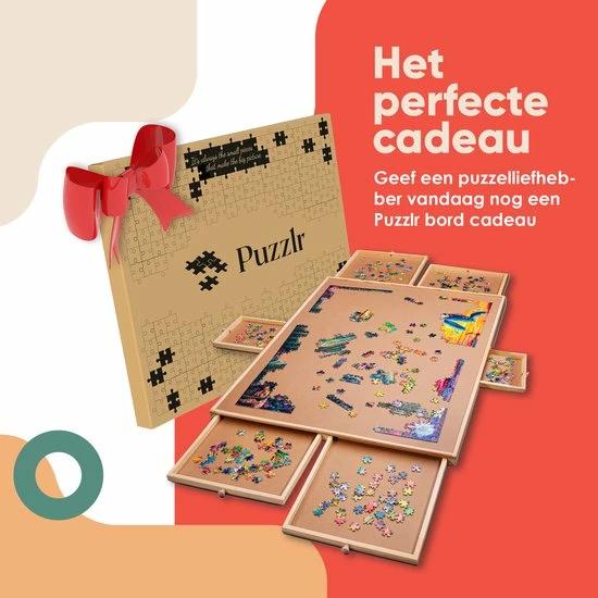 Puzzlr - Puzzelbord Met Opbergsysteem - Houten Puzzelplaat Onderlegger Met 6 Laden - 1500 Stukjes 11 Puzzlr - Puzzelbord Met Opbergsysteem - Houten Puzzelplaat Onderlegger Met 6 Laden - 1500 Stukjes - Afbeelding 9