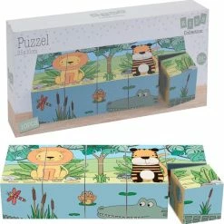 KidCollection Blokpuzzel - 10 Blokken - Educatief Speelgoed - Peuter - Kinderen - 2 Tot 5 Jaar - Dieren