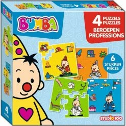 Bumba 4 In 1 Puzzel - Beroepen - 4 X 6 Stukken