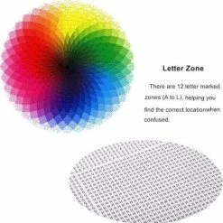 Blazing With Color Ronde Puzzel - 1000 Stukjes - Regenboog - 67.5x67.5cm - Volwassenen -Exporteren puzzels winkel 550x556 6