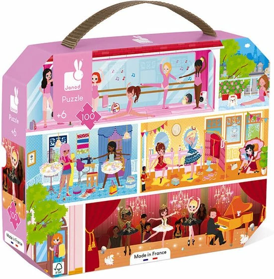 Janod Koffer Puzzel 100st | Dance Academy 6 Janod Koffer Puzzel 100st | Dance Academy - Afbeelding 4