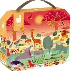 Janod Koffertje Met Puzzel 54 Stukken | Alimal Reserve