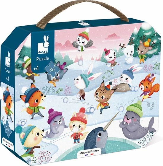 Janod - Puzzelkoffer Sneeuwfeest 3 Janod - Puzzelkoffer Sneeuwfeest