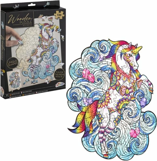 Grafix Houten Puzzel Unicorn | Unieke Puzzelstukjes In Vorm Van Fantasie Thema | 130 Puzzelstukjes | Puzzel Voor Kinderen En Volwassenen | Formaat 30 X 22.5 CM | Cadeau Voor Jong En Oud 3 Grafix Houten Puzzel Unicorn | Unieke Puzzelstukjes In Vorm Van Fantasie Thema | 130 Puzzelstukjes | Puzzel Voor Kinderen En Volwassenen | Formaat 30 X 22.5 CM | Cadeau Voor Jong En Oud