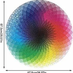 Blazing With Color Ronde Puzzel - 1000 Stukjes - Regenboog - 67.5x67.5cm - Volwassenen -Exporteren puzzels winkel 550x564 2