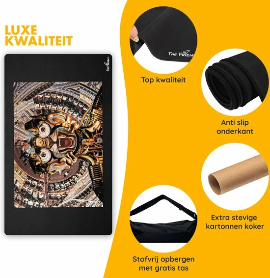 The Friendly. The Friendly Puzzelmat 1500 Stukjes Voor Legpuzzel - Puzzel Opbergsysteem & Puzzelkleed Oprolbaar - Puzzelplaat - Puzzelbord - Portapuzzle De Luxe Puzzelkoffer - Puzzelmap 1500 Stukjes - 70x120cm 8 The Friendly. The Friendly Puzzelmat 1500 Stukjes Voor Legpuzzel - Puzzel Opbergsysteem & Puzzelkleed Oprolbaar - Puzzelplaat - Puzzelbord - Portapuzzle De Luxe Puzzelkoffer - Puzzelmap 1500 Stukjes - 70x120cm - Afbeelding 6