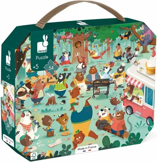 Janod Koffer Puzzel 54st - Family Bears 3 Janod Koffer Puzzel 54st - Family Bears