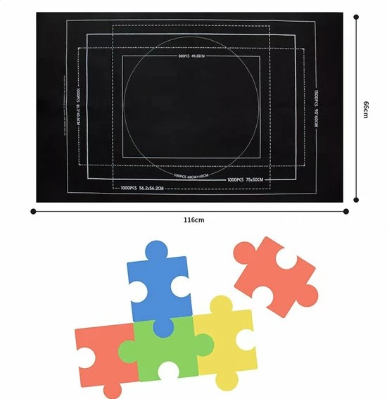 PLAY-IT PLAY IT Puzzelmat XXL 3000 Stuks Oprolbaar - Inclusief Opbergtas, Pomp & Puzzel Bakjes 11 PLAY-IT PLAY IT Puzzelmat XXL 3000 Stuks Oprolbaar - Inclusief Opbergtas, Pomp & Puzzel Bakjes - Afbeelding 9