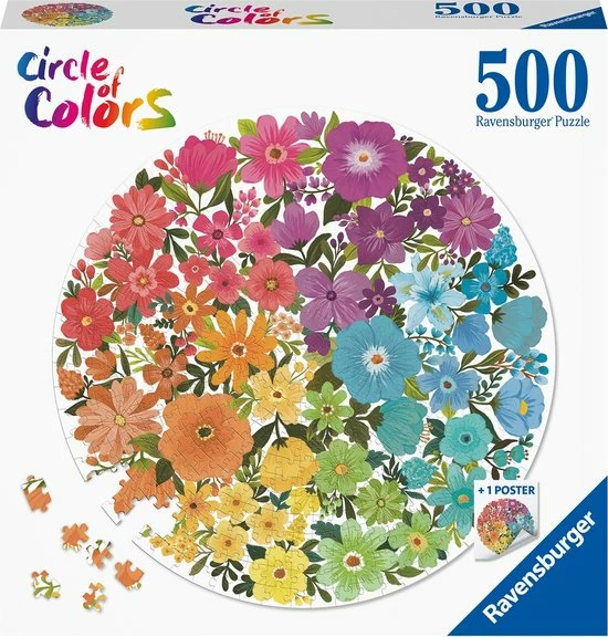 Ravensburger Puzzel Circle Of Colors Flowers - Legpuzzel - 500 Stukjes 6 Ravensburger Puzzel Circle Of Colors Flowers - Legpuzzel - 500 Stukjes - Afbeelding 4