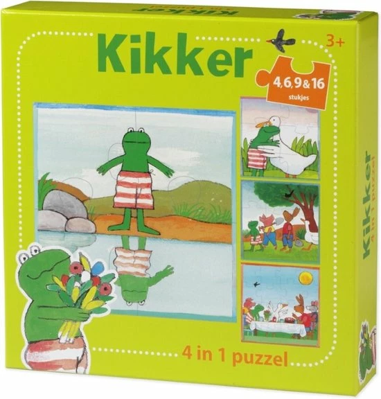 Bambolino Toys - Kikker 4 In 1 Puzzel Set - 4+6+9+16 Stukjes - Kinderpuzzel - Leren Puzzelen - Educatief Peuter Speelgoed 3 Bambolino Toys - Kikker 4 In 1 Puzzel Set - 4+6+9+16 Stukjes - Kinderpuzzel - Leren Puzzelen - Educatief Peuter Speelgoed
