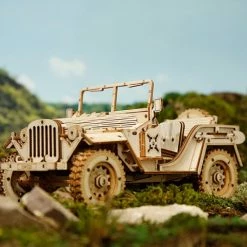 Robotime Modelbouwpakket Army Jeep 18,9 Cm Hout 369-delig -Exporteren puzzels winkel 550x577 1