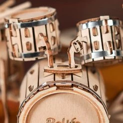 Robotime 3D Houtenpuzzel Muziekinstrument Drumstel, TG409, 19x13,5x11cm - 6946785116816 -Exporteren puzzels winkel 550x578 11