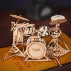 Robotime 3D Houtenpuzzel Muziekinstrument Drumstel, TG409, 19x13,5x11cm - 6946785116816 -Exporteren puzzels winkel 550x578 12