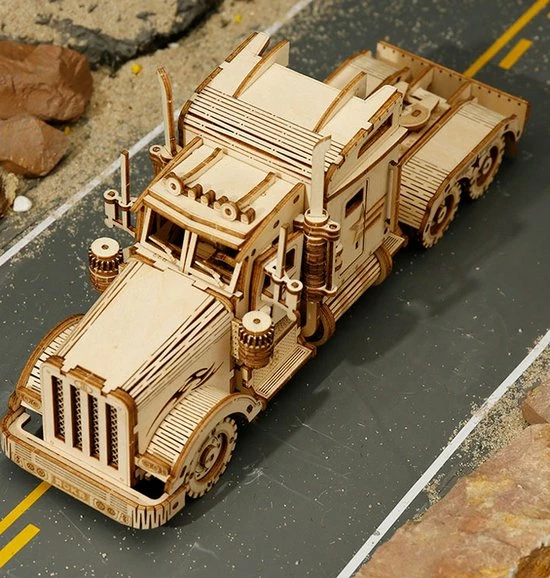 Robotime Modelbouwpakket Heavy Truck 22,4 Cm Hout 286-delig 6 Robotime Modelbouwpakket Heavy Truck 22,4 Cm Hout 286-delig - Afbeelding 4