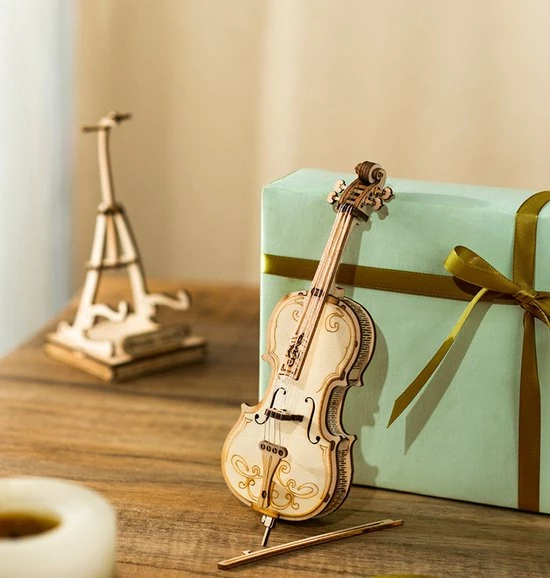 Robotime DIY 3D Houtenpuzzel Muziekinstrument Cello, TG411, 7x7x20cm - 6946785116809 4 Robotime DIY 3D Houtenpuzzel Muziekinstrument Cello, TG411, 7x7x20cm - 6946785116809 - Afbeelding 2