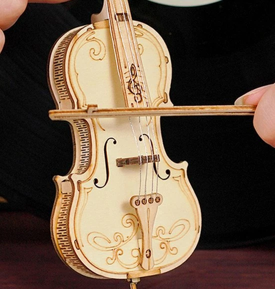 Robotime DIY 3D Houtenpuzzel Muziekinstrument Cello, TG411, 7x7x20cm - 6946785116809 12 Robotime DIY 3D Houtenpuzzel Muziekinstrument Cello, TG411, 7x7x20cm - 6946785116809 - Afbeelding 10