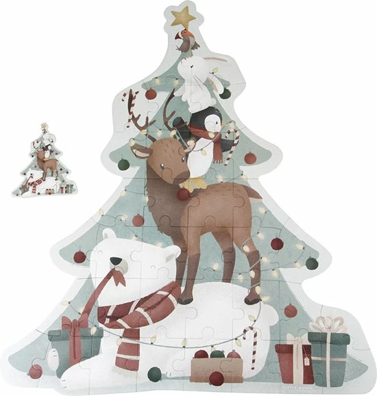 Little Dutch - Puzzel XL - Kerst - FSC 6 Little Dutch - Puzzel XL - Kerst - FSC - Afbeelding 4