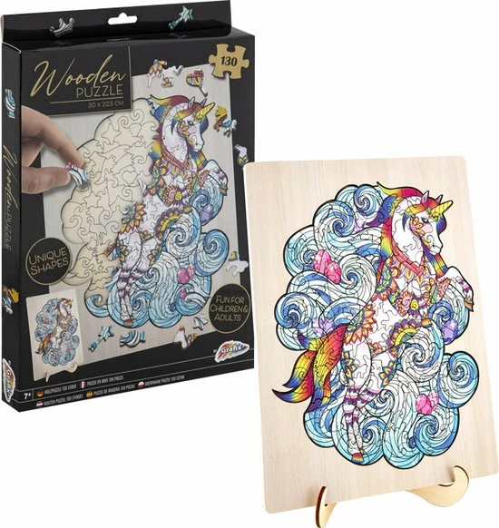 Grafix Houten Puzzel Unicorn | Unieke Puzzelstukjes In Vorm Van Fantasie Thema | 130 Puzzelstukjes | Puzzel Voor Kinderen En Volwassenen | Formaat 30 X 22.5 CM | Cadeau Voor Jong En Oud 4 Grafix Houten Puzzel Unicorn | Unieke Puzzelstukjes In Vorm Van Fantasie Thema | 130 Puzzelstukjes | Puzzel Voor Kinderen En Volwassenen | Formaat 30 X 22.5 CM | Cadeau Voor Jong En Oud - Afbeelding 2