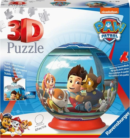 Ravensburger PAW Patrol Puzzleball - 3D Puzzel - 72 Stukjes 3 Ravensburger PAW Patrol Puzzleball - 3D Puzzel - 72 Stukjes