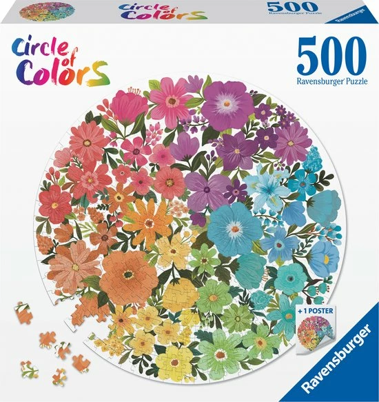 Ravensburger Puzzel Circle Of Colors Flowers - Legpuzzel - 500 Stukjes 3 Ravensburger Puzzel Circle Of Colors Flowers - Legpuzzel - 500 Stukjes