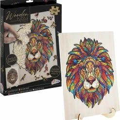 Grafix Houten Puzzel Leeuw | Unieke Puzzelstukjes In Vorm Van Dieren | 140 Puzzelstukjes | Puzzel Voor Kinderen En Volwassenen | Formaat 30 X 22.5 CM | Cadeau Voor Jong En Oud -Exporteren puzzels winkel 550x584 1