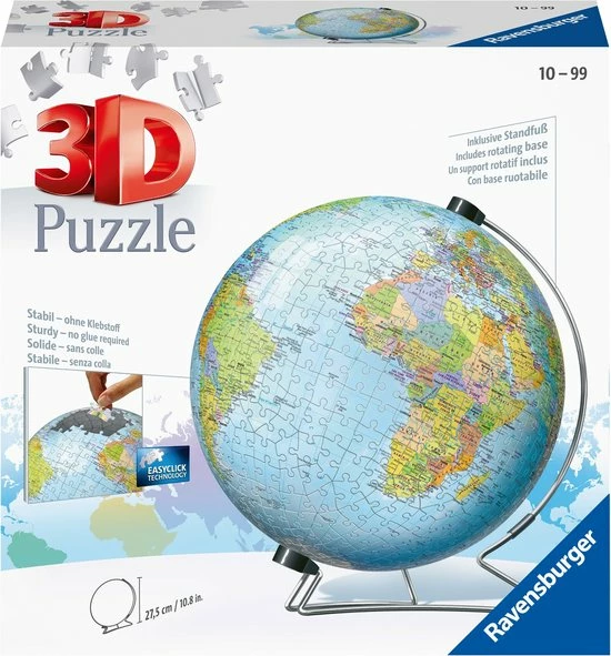 Ravensburger 3D Puzzel De Aarde (Engels)- 3D Puzzel - 540 Stukjes 3 Ravensburger 3D Puzzel De Aarde (Engels)- 3D Puzzel - 540 Stukjes