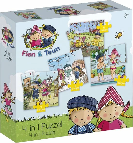 Bambolino Toys - Fien & Teun - 4 In 1 Puzzelset - 4+6+9+16 Stukjes - Kinderpuzzel - Leren Puzzelen - Educatief Speelgoed - Puzzel 3 Jaar En Ouder 3 Bambolino Toys - Fien & Teun - 4 In 1 Puzzelset - 4+6+9+16 Stukjes - Kinderpuzzel - Leren Puzzelen - Educatief Speelgoed - Puzzel 3 Jaar En Ouder