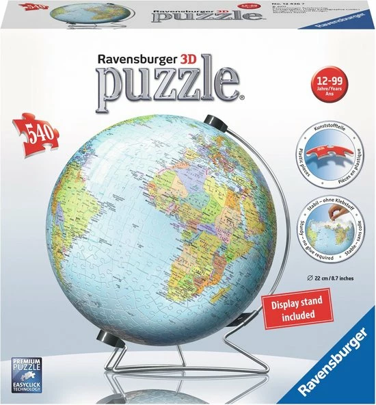 Ravensburger 3D Puzzel De Aarde (Engels)- 3D Puzzel - 540 Stukjes 8 Ravensburger 3D Puzzel De Aarde (Engels)- 3D Puzzel - 540 Stukjes - Afbeelding 6