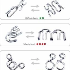 Merkloos IQ Puzzel 3D - Metaal En Hout - 6 Verschillende Breinbrekers 11 Merkloos IQ Puzzel 3D - Metaal En Hout - 6 Verschillende Breinbrekers -Exporteren puzzels winkel 550x596 1