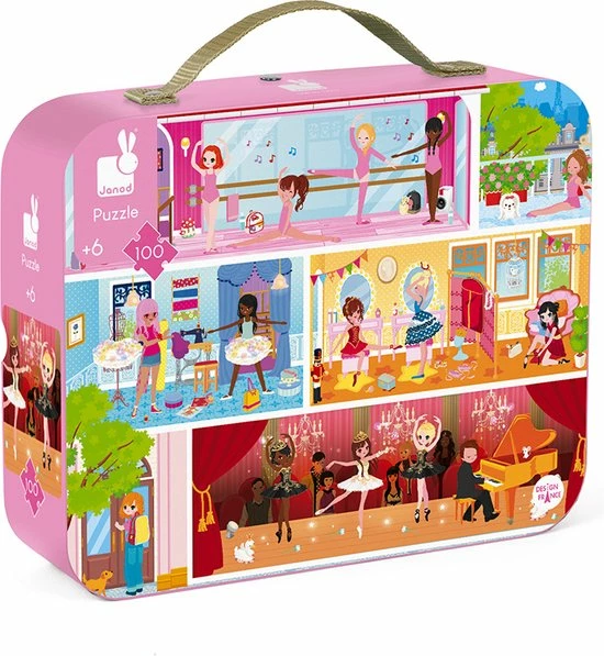 Janod Koffer Puzzel 100st | Dance Academy 3 Janod Koffer Puzzel 100st | Dance Academy