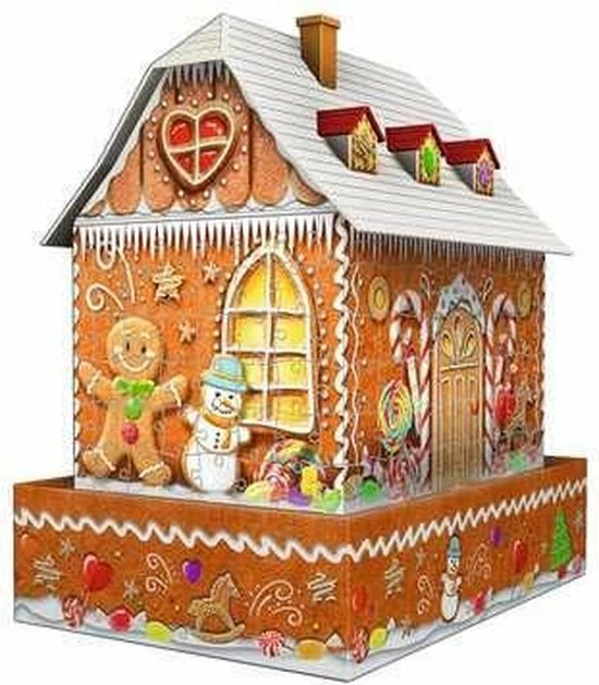 Ravensburger Kerst Gingerbread House Night Edition - 3D Puzzel Gebouw - 216 Stukjes 10 Ravensburger Kerst Gingerbread House Night Edition - 3D Puzzel Gebouw - 216 Stukjes - Afbeelding 8
