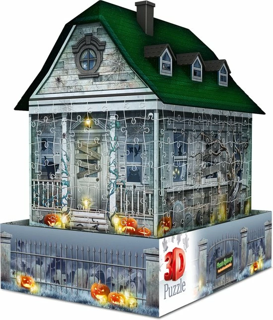 Ravensburger Spookhuis Night Edition - 3D Puzzel - 216 Stukjes 7 Ravensburger Spookhuis Night Edition - 3D Puzzel - 216 Stukjes - Afbeelding 5