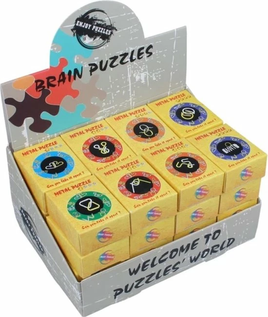 Enjoy Puzzles IQ Puzzels 3D - Metaal - 32 Stuks - Breinbrekers - Traktatie 3 Enjoy Puzzles IQ Puzzels 3D - Metaal - 32 Stuks - Breinbrekers - Traktatie