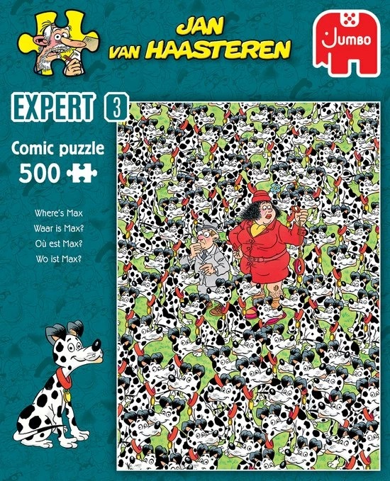Jumbo Jan Van Haasteren Expert 3: Waar Is Max - 500 Stukjes 5 Jumbo Jan Van Haasteren Expert 3: Waar Is Max - 500 Stukjes - Afbeelding 3