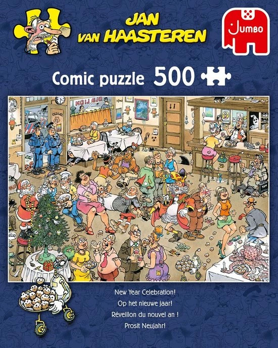 Jan Van Haasteren Op Het Nieuwe Jaar! Puzzel - 500 Stukjes 7 Jan Van Haasteren Op Het Nieuwe Jaar! Puzzel - 500 Stukjes - Afbeelding 5