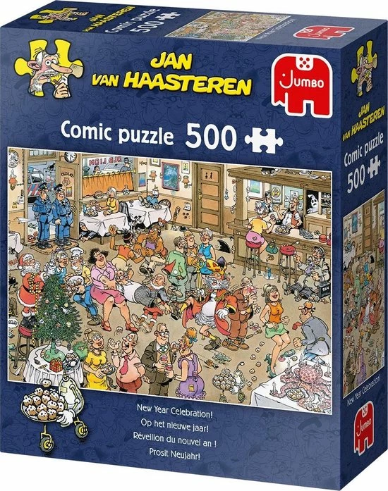 Jan Van Haasteren Op Het Nieuwe Jaar! Puzzel - 500 Stukjes 5 Jan Van Haasteren Op Het Nieuwe Jaar! Puzzel - 500 Stukjes - Afbeelding 3
