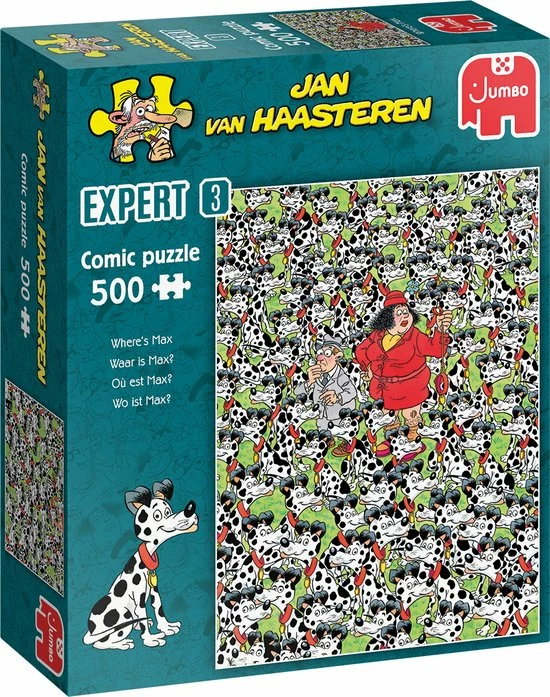 Jumbo Jan Van Haasteren Expert 3: Waar Is Max - 500 Stukjes 3 Jumbo Jan Van Haasteren Expert 3: Waar Is Max - 500 Stukjes