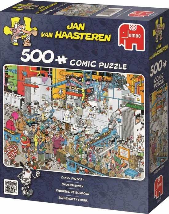 Jan Van Haasteren Snoepfabriek Puzzel - 500 Stukjes 5 Jan Van Haasteren Snoepfabriek Puzzel - 500 Stukjes - Afbeelding 3