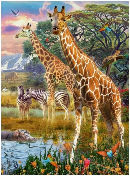 Ravensburger Puzzel Kleurrijke Savanne - Legpuzzel - 150XXL Stukjes 5 Ravensburger Puzzel Kleurrijke Savanne - Legpuzzel - 150XXL Stukjes - Afbeelding 3