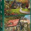 Falcon Puzzel The Woodland Cottage - Legpuzzel - 2 X 1000 Stukjes -Exporteren puzzels winkel 550x766