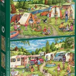 Falcon Puzzel Camping And Caravanning - Legpuzzel - 2x500 Stukjes