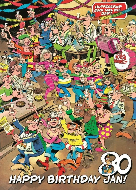 Jan Van Haasteren Fijne Verjaardag Jan! - 80 Jaar - Puzzel 1000 Stukjes - Limited Edition 3 Jan Van Haasteren Fijne Verjaardag Jan! - 80 Jaar - Puzzel 1000 Stukjes - Limited Edition