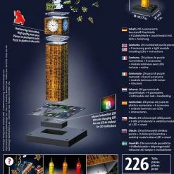 Ravensburger Big Ben Night Edition- 3D Puzzel Gebouw - 216 Stukjes -Exporteren puzzels winkel 550x775